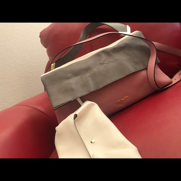 Steve Madden Fold Over Color Block Shoulder Purse - Picture 9 of 14